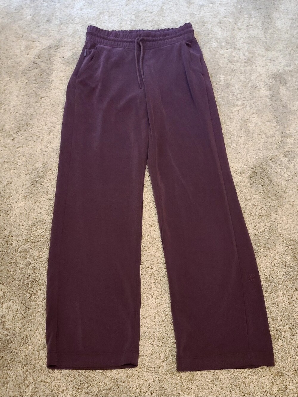 Women's XXS, Athleta Wide-Leg Pull-On Pants in Deep Plum